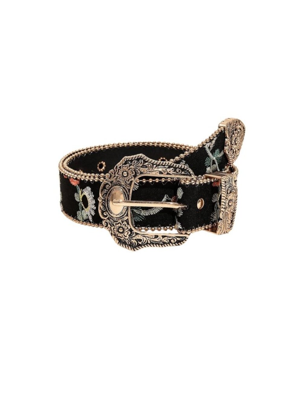 Women's Boho Belt Floral Embroidery Western Country Belts